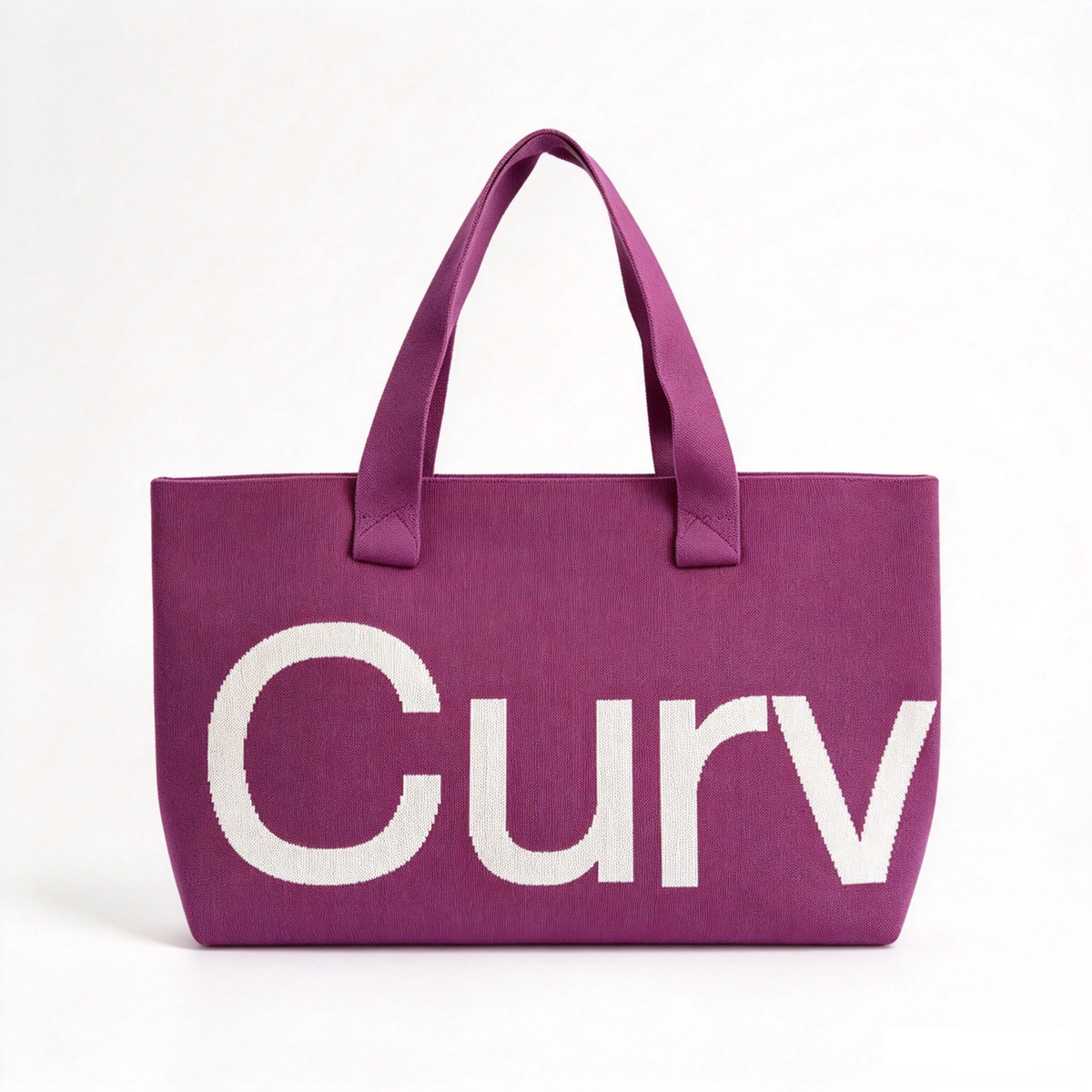 Curves Knit Tote Purple