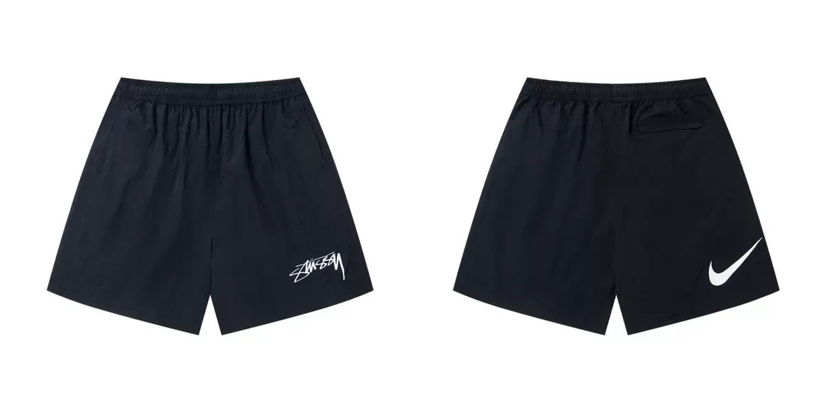 Relaxed Fit Nylon Casual Shorts, Printed Streetwear Athletic Shorts for Men