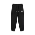 Black Embroidered Cuffed Jogger Sweatpants