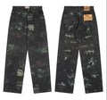 Baggy Abstract Print Wide‑Leg Denim Pants