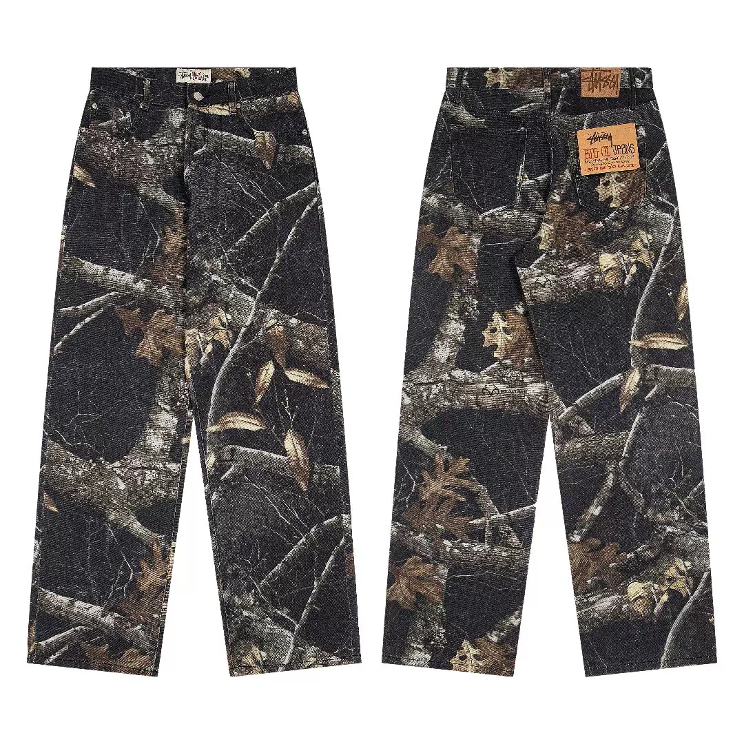 Realtree Camo Baggy Wide‑Leg Denim Jeans