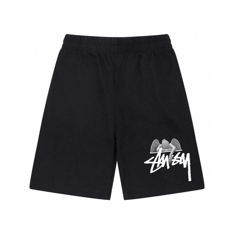 Angel Graphic Print Elastic Waist Summer Sweat Shorts