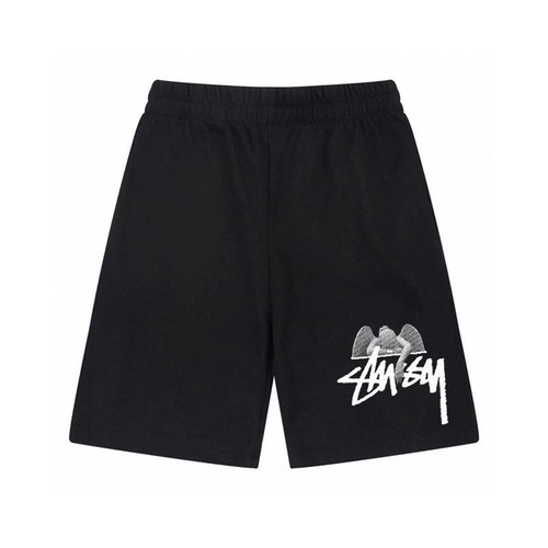 Angel Graphic Print Elastic Waist Summer Sweat Shorts