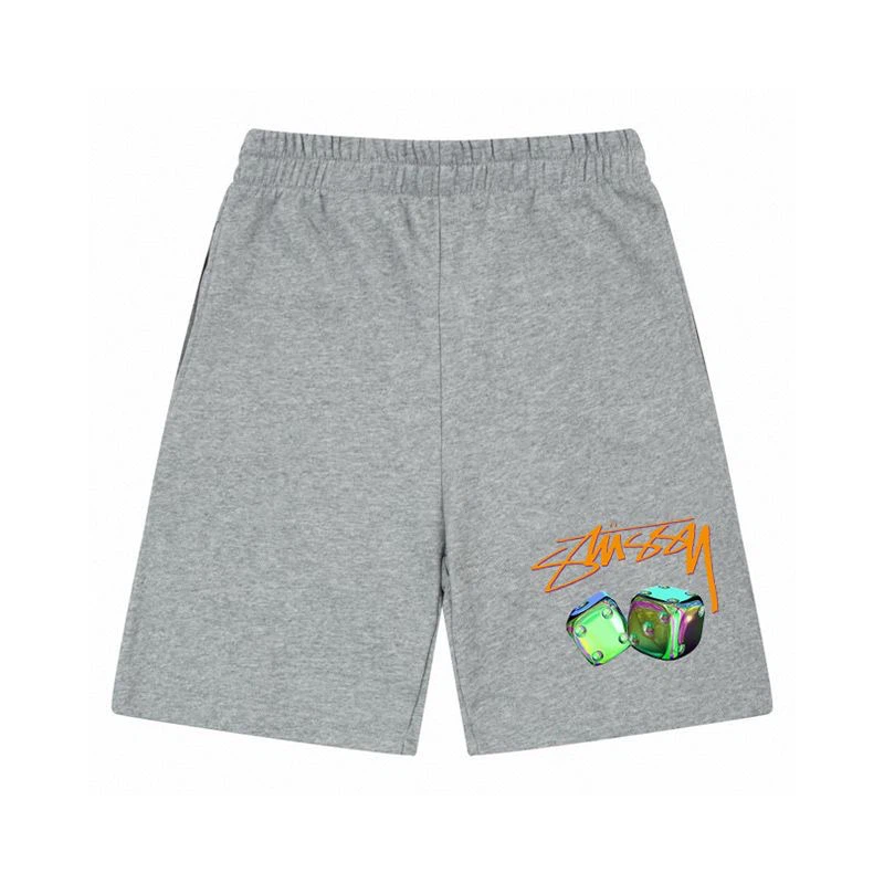 Dice Graphic Print Elastic Waist Summer Sweat Shorts