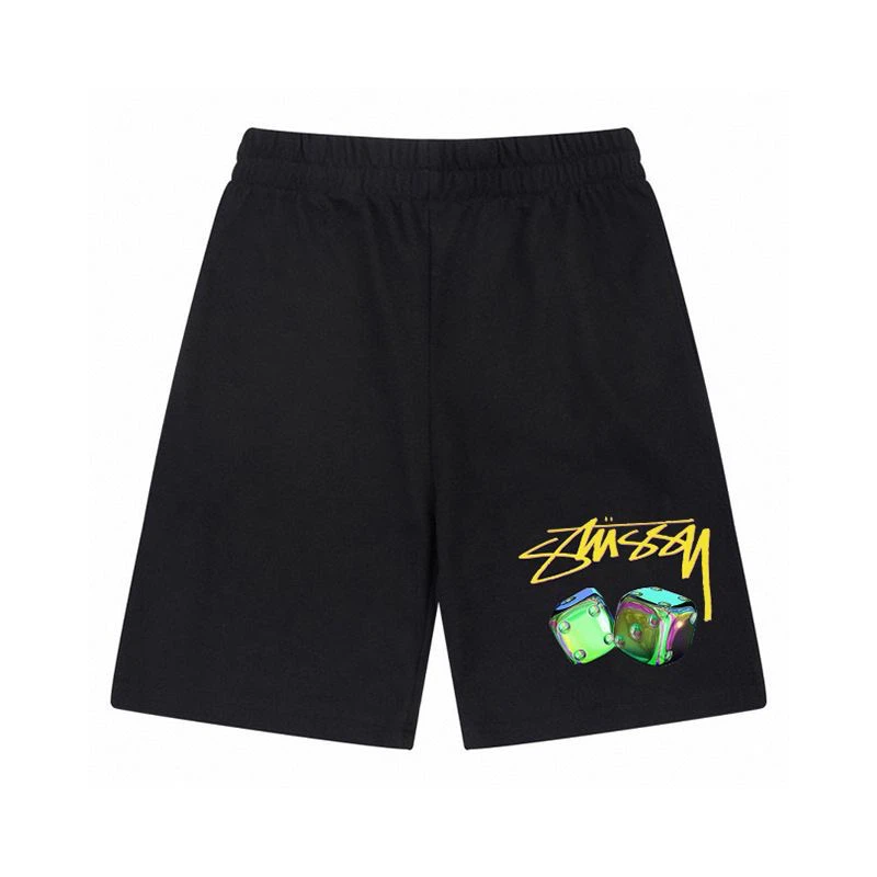 Dice Graphic Print Elastic Waist Summer Sweat Shorts