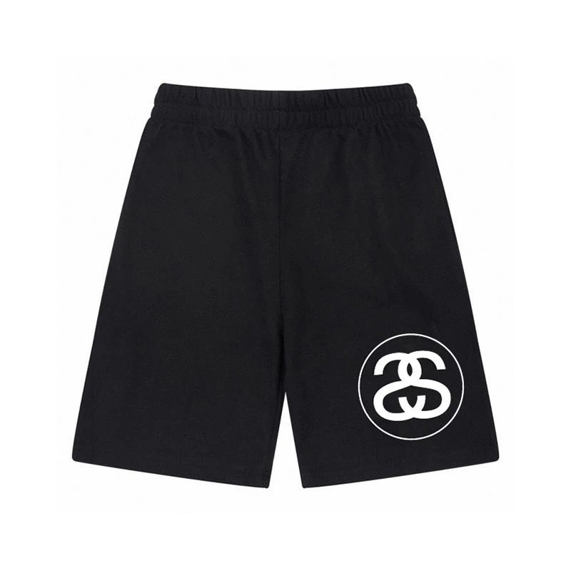 Circular Interlocking Symbol Graphic Elastic Waist Summer Sweat Shorts
