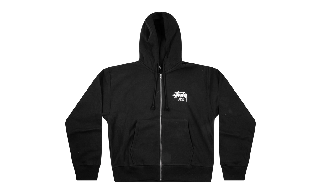 Paris Zip Up Hoodie "Black" STUS293