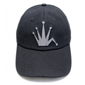 Black Crown Embroidery Adjustable Baseball Cap