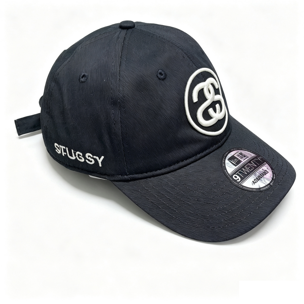 Black SS‑Link Embroidery Adjustable Dad Hat
