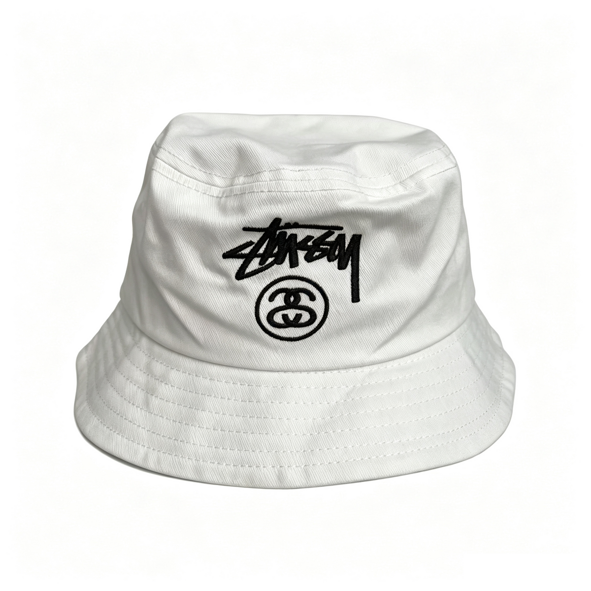 `White Embroidered Bucket Hat | Head 53‑58cm`