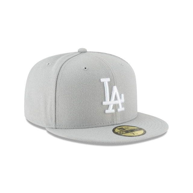 Los Angeles Dodgers Gray Basic 59FIFTY Fitted Hat