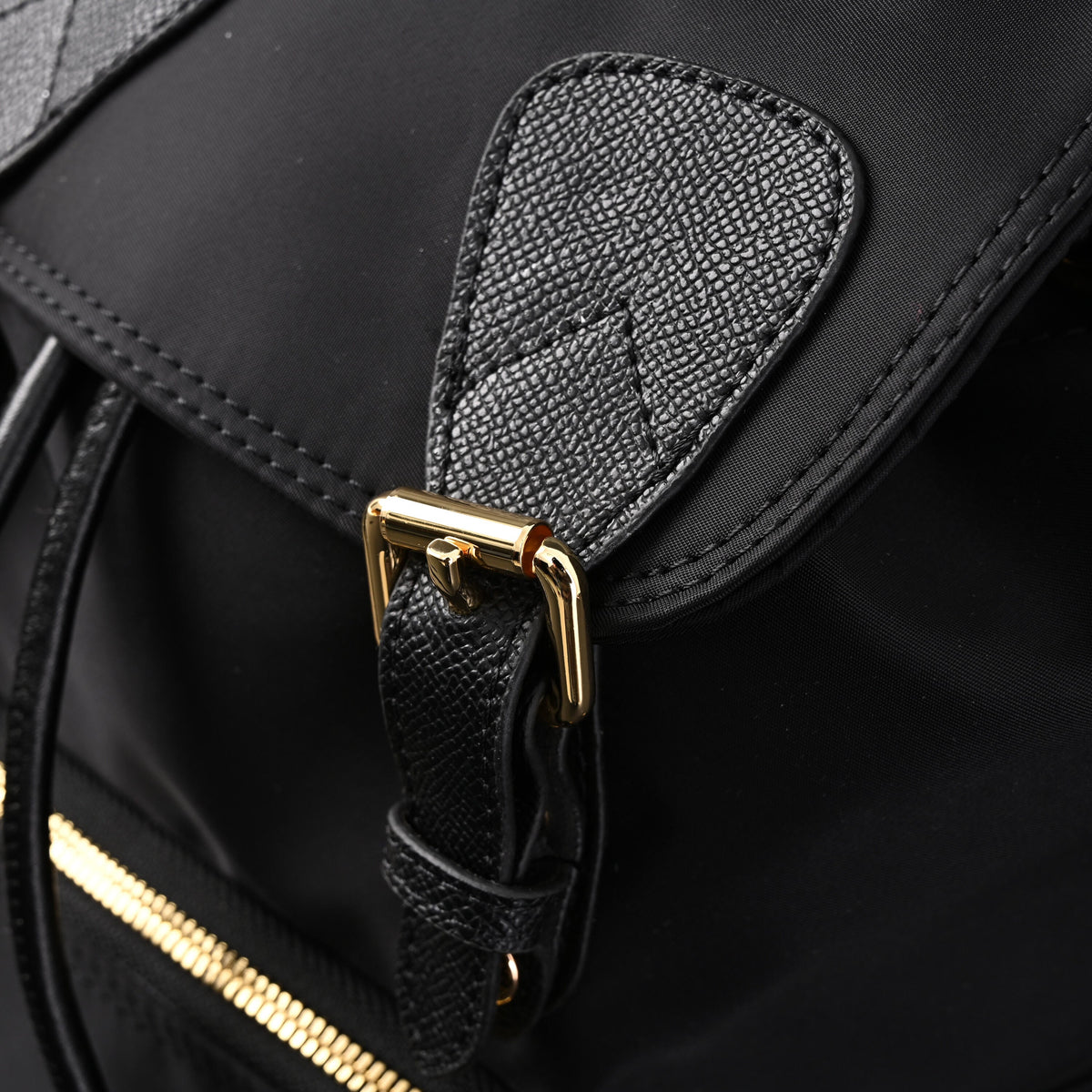 Burberry The Rucksack – Black Nylon & Leather Backpack with Gold-Tone Hardware