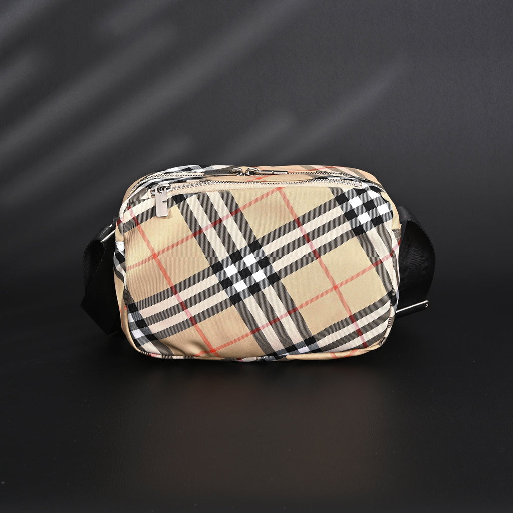 Burberry Vintage Check Canvas Crossbody Messenger Bag
