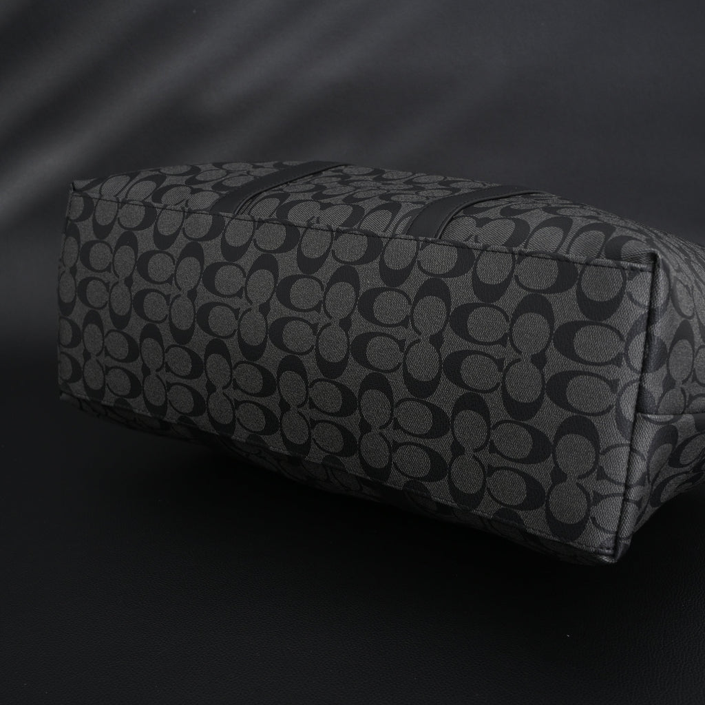 Coach Metropolitan Duffel Bag in Signature Black Canvas