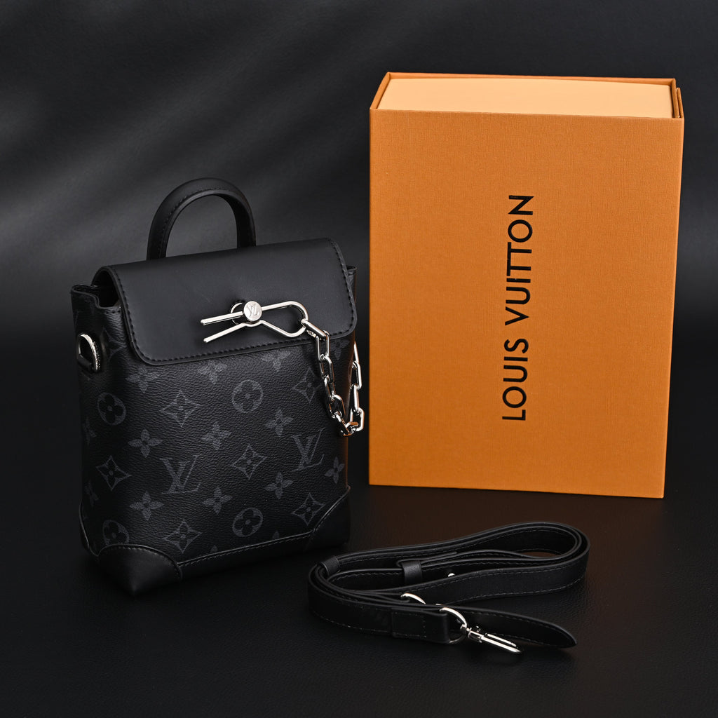 Louis Vuitton Soft Trunk Messenger – Monogram Eclipse Canvas with Silver Chain