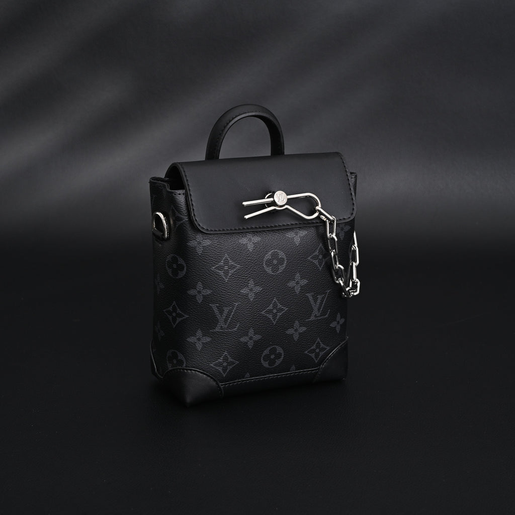 Louis Vuitton Soft Trunk Messenger – Monogram Eclipse Canvas with Silver Chain