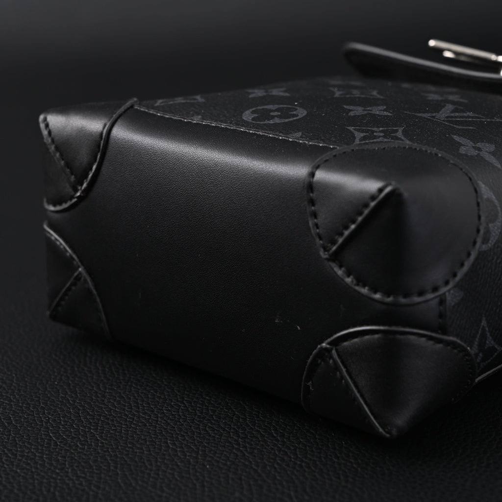 Louis Vuitton Soft Trunk Messenger – Monogram Eclipse Canvas with Silver Chain