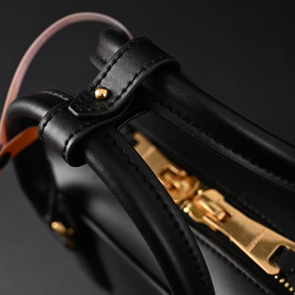 Miu Miu Black Matelassé Leather Satchel Bag – Mini Top Handle