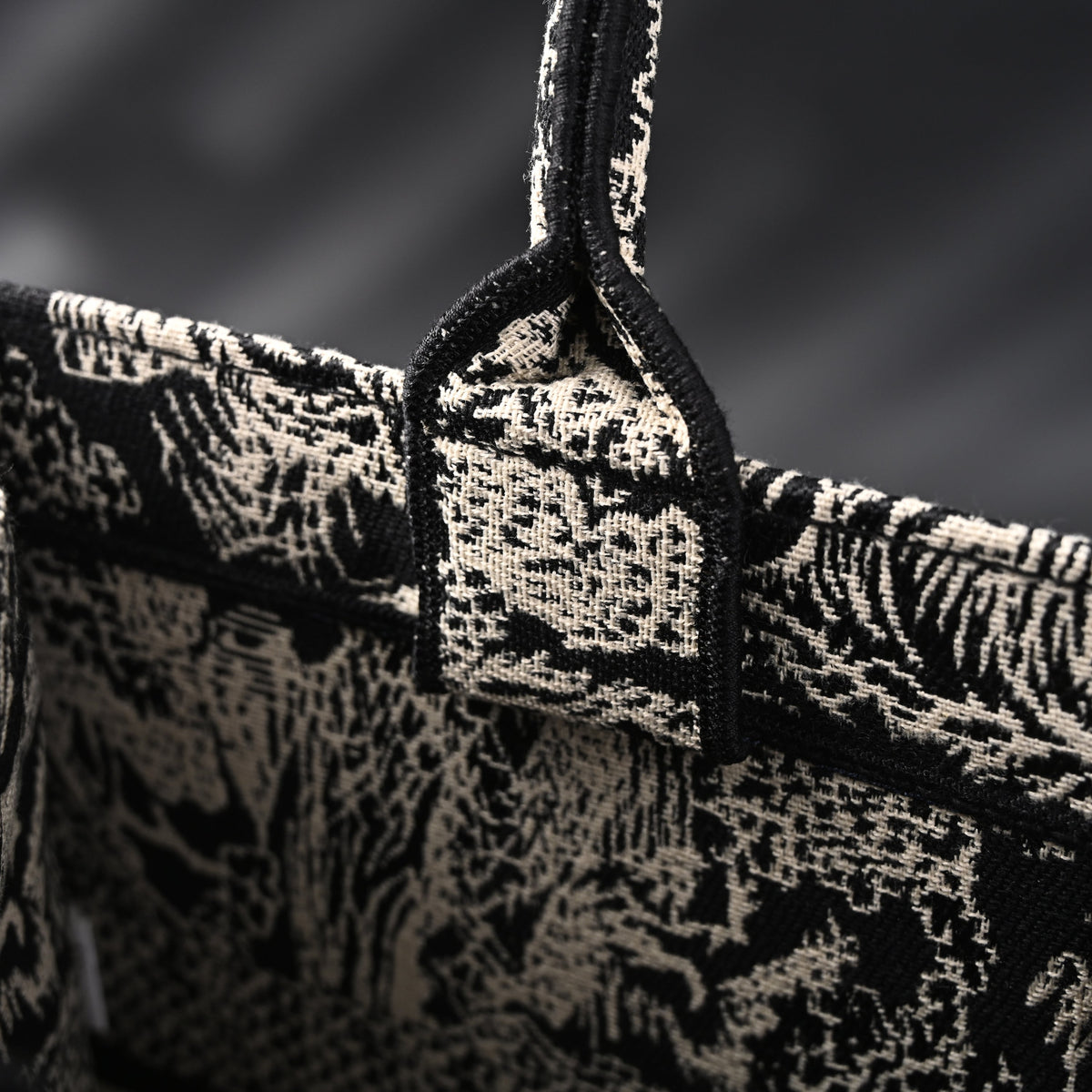 Dior Book Tote Bag – Black Toile de Jouy Embroidery