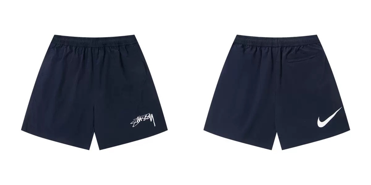 Relaxed Fit Nylon Casual Shorts, Printed Streetwear Athletic Shorts for Men