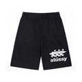 Surfer Figure Graphic Print Elastic Waist Summer Sweat Shorts