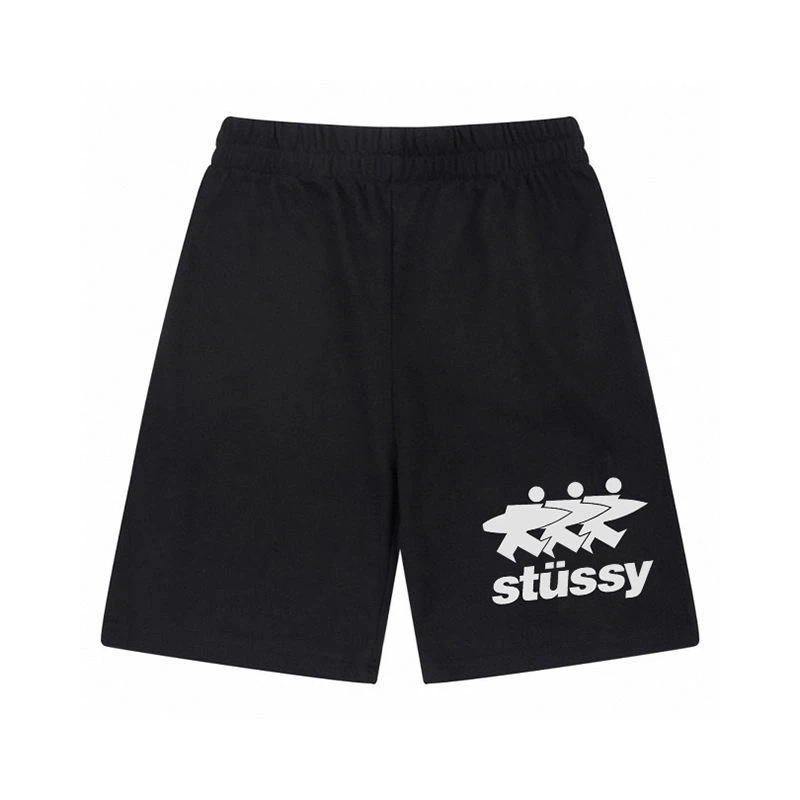 Surfer Figure Graphic Print Elastic Waist Summer Sweat Shorts