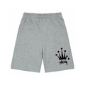 Crown Graphic Print Elastic Waist Summer Sweat Shorts