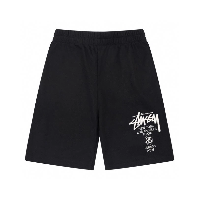 World City List Graphic Print Elastic Waist Summer Sweat Shorts