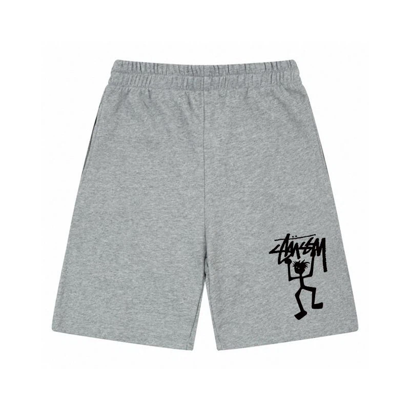 Dancing Stick Figure Graphic Print Elastic Waist Summer Sweat Shorts