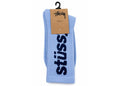 STUSSY WASHED HELVETICA CREW SOCK CAROLINA BLUE