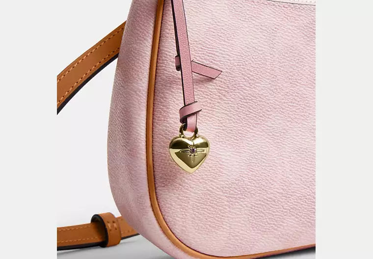 Pink Teri Shoulder Bag In Signature Canvas