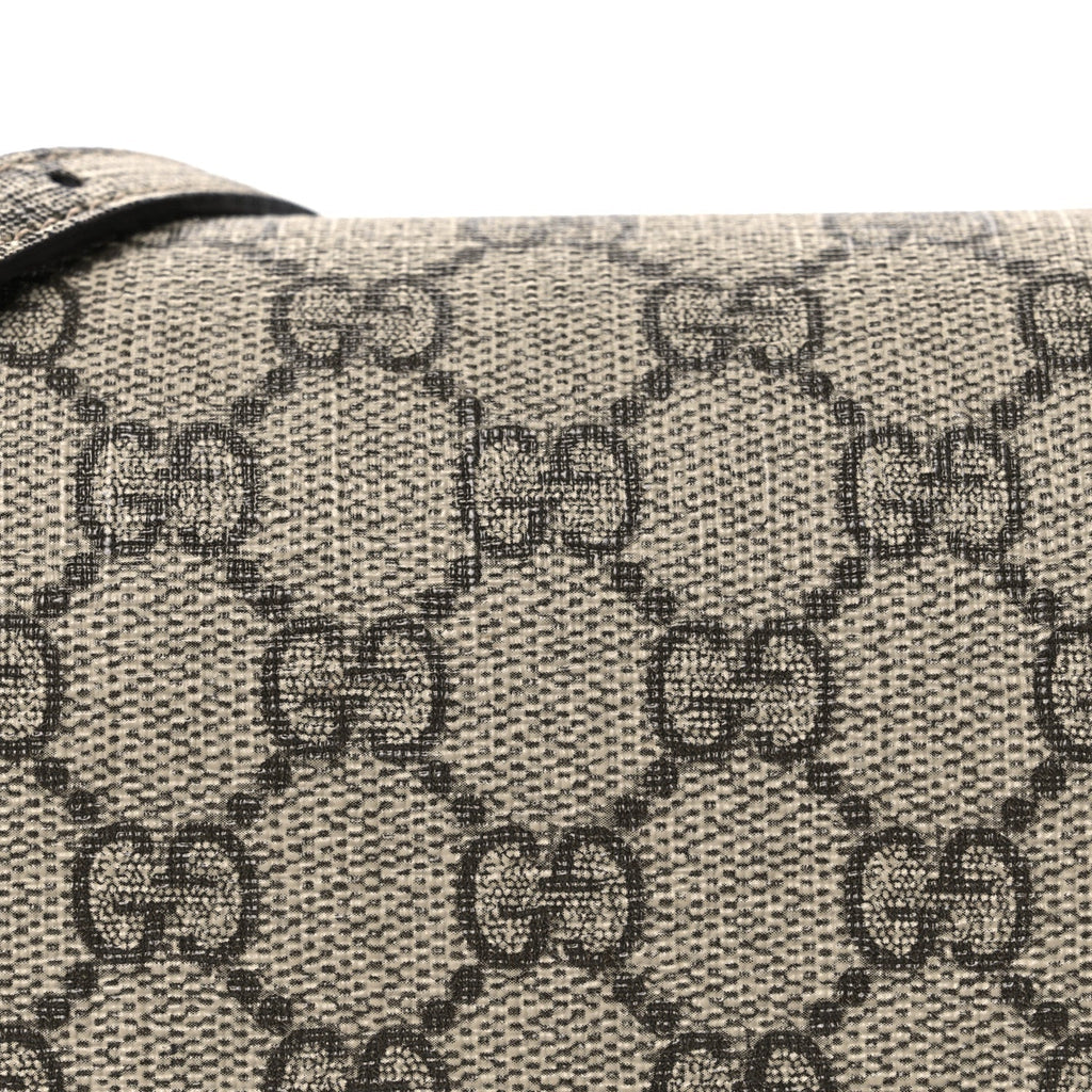 X GUCCI GG Supreme Monogram Small Hourglass Top Handle Bag Beige Ebony